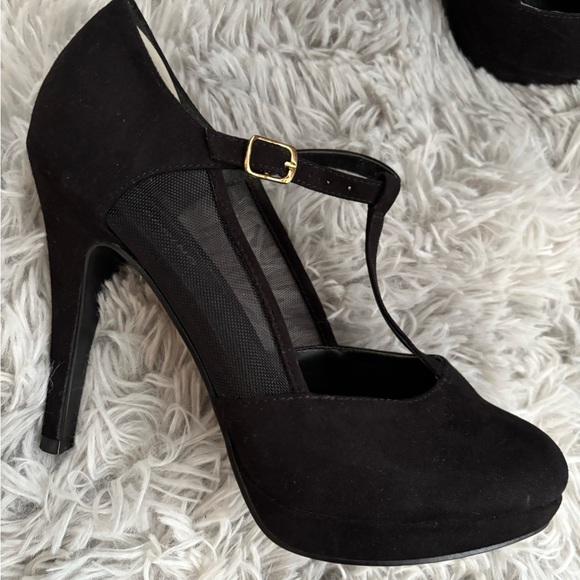 Call It Spring Black and Gold Stiletto Heels - Picture 2 of 7